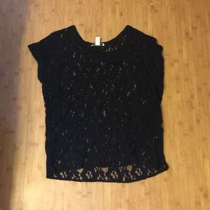 Black lace XS Kenneth Cole shirt